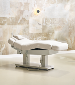 Bellezi Velvet Evo Pro Podo medische wellnessbank met uitneembaar voetdeel in wit