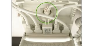 Brandt het lampje, maar werkt de stoel niet? Maak de controle box open en duw de kabel stevig aan.