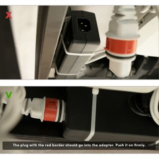 3d. | If the light from 3a does not light up, check that the power cable is properly inserted in the adapter. Push it in firmly.