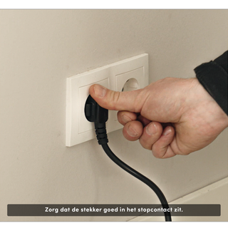 2a. | Controleer of de stekker goed in het stopcontact zit.