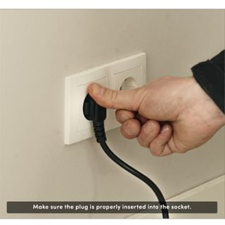 2a. | Check whether the power plug is properly inserted in the socket.
