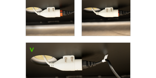 2b. | Under the base plate, check that the bed's power cable is properly plugged in.