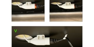 2d. | Under the base plate, check that the bed's power cable is properly plugged in.